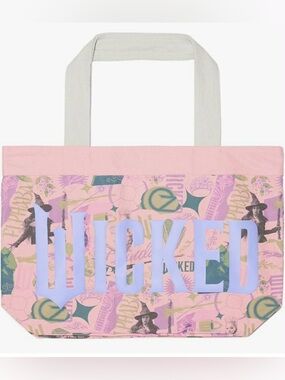 Samii Ryan Wicked: For Good,Elphaba and Glinda Pink Graphic Tote Bag NWT